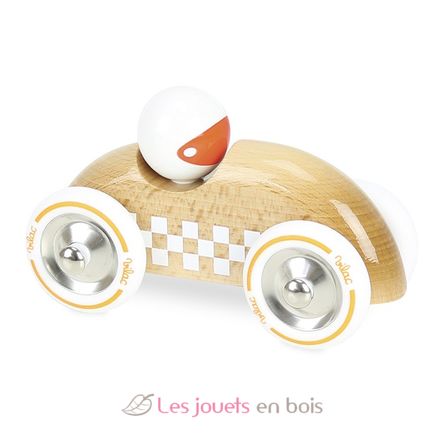 Voiture Rallye Checkers GM bois naturel V2283S Vilac 1