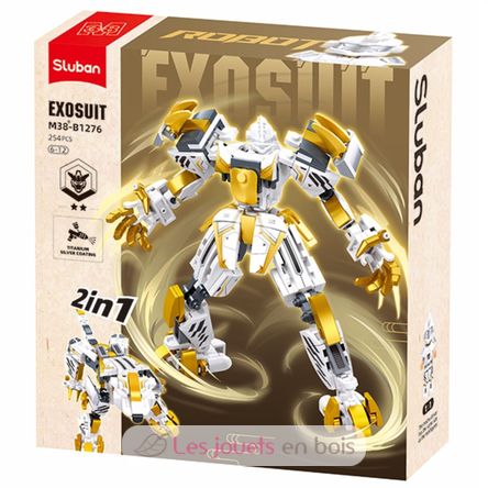 Robot Mecha 2 en 1 blanc jaune SL-M38-B1276 Sluban 1