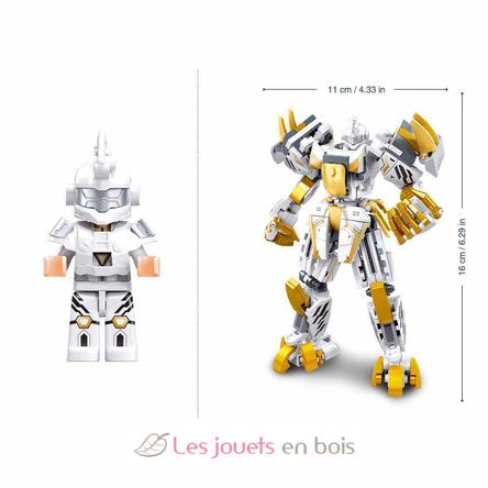 Robot Mecha 2 en 1 blanc jaune SL-M38-B1276 Sluban 2