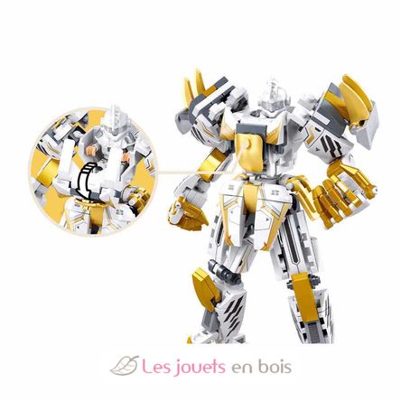Robot Mecha 2 en 1 blanc jaune SL-M38-B1276 Sluban 4