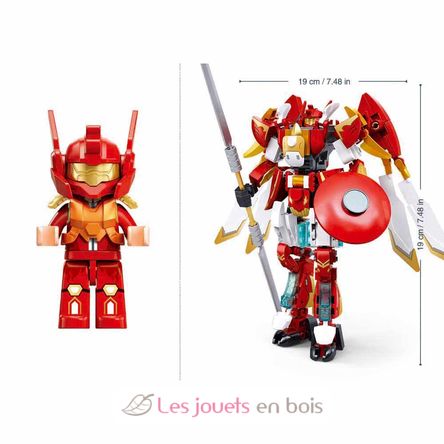 Robot Mecha 2 en 1 rouge blanc SL-M38-B1277 Sluban 2