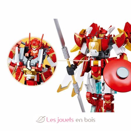 Robot Mecha 2 en 1 rouge blanc SL-M38-B1277 Sluban 4