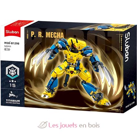 Robot Super PR Mecha jaune bleu SL-M38-B1298 Sluban 1
