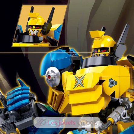 Robot Super PR Mecha jaune bleu SL-M38-B1298 Sluban 7