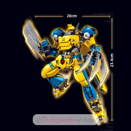 Robot Super PR Mecha jaune bleu SL-M38-B1298 Sluban 10