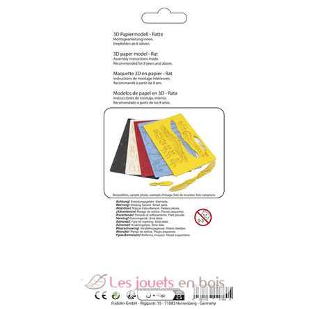 Maquette 3D en papier Rat FRI-11760 Fridolin 3