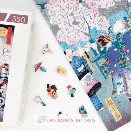 Rue Naka à Yoshiwara d'Hiroshige A1331-350 Puzzle Michèle Wilson 3