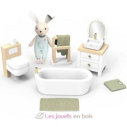 Salle de bain de la maison de poupée lapin SM-SP4004 Speedy Monkey 1