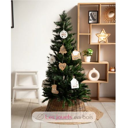 Boule de Noël chien personnalisable bois VI-BN20 Vintiun 4