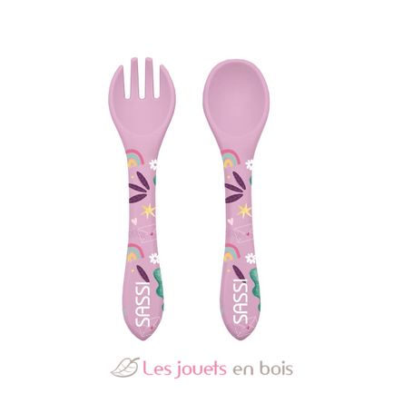 Couverts en silicone Sparkly la licorne SJ-SI0924 Sassi Junior 1