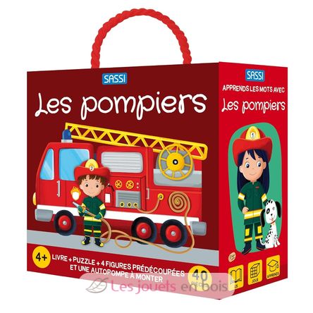 Livre et puzzle Les pompiers SJ-304321 Sassi Junior 1