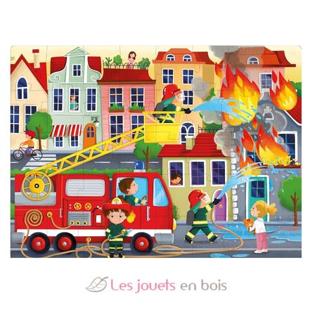 Livre et puzzle Les pompiers SJ-304321 Sassi Junior 3