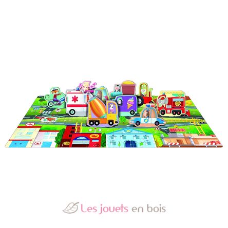 Livre et puzzle Les véhicules SJ-305571 Sassi Junior 2