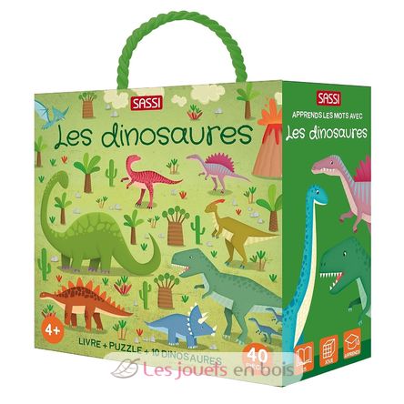 Livre et puzzle Les dinosaures SJ-307551 Sassi Junior 1