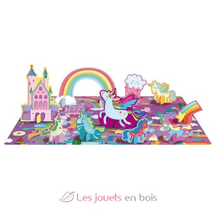 Livre et puzzle Les licornes SJ-310070 Sassi Junior 2