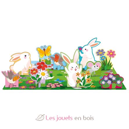 Livre et puzzle Les fleurs SJ-313798 Sassi Junior 2