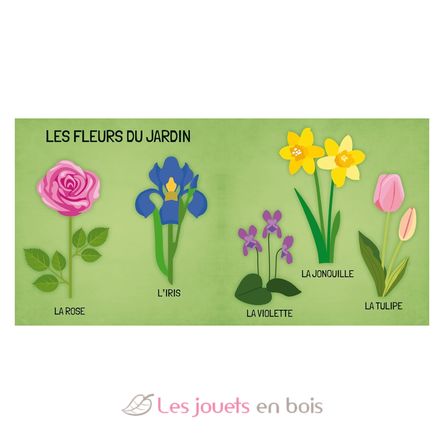 Livre et puzzle Les fleurs SJ-313798 Sassi Junior 4
