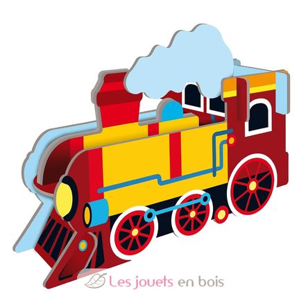 Livre et puzzle Les trains SJ-329119 Sassi Junior 4