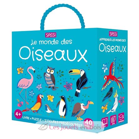 Livre et puzzle Les oiseaux SJ-329331 Sassi Junior 1