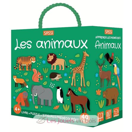 Livre et puzzle Les animaux SJ-355361 Sassi Junior 1