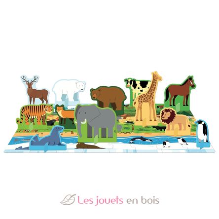 Livre et puzzle Les animaux SJ-355361 Sassi Junior 4