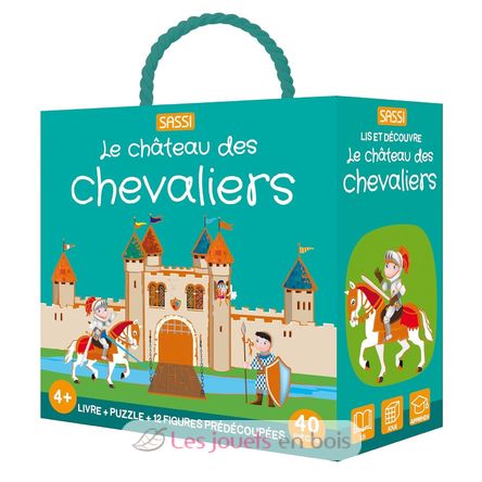 Livre et puzzle Les chevaliers SJ-381193 Sassi Junior 1