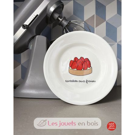 Assiette enfant avec tartelette aux fraises 20 cm PJ-SB965T Petit Jour 2