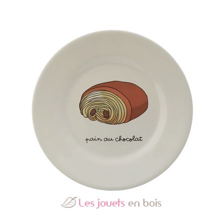 Assiette enfant avec pain au chocolat 20 cm PJ-SB967T Petit Jour 1