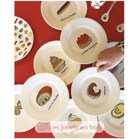 Assiette enfant avec pain au chocolat 20 cm PJ-SB967T Petit Jour 3