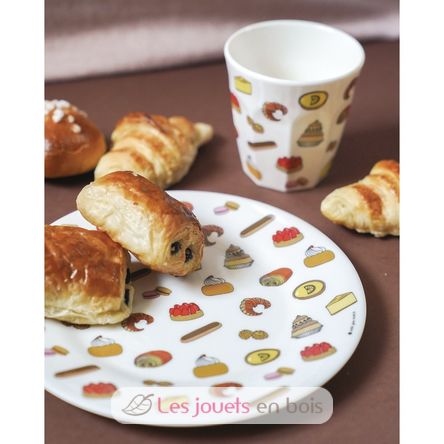 Assiette enfant avec pâtisseries 20 cm PJ-SB969T Petit Jour 3