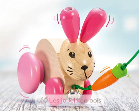 Hanna Hoppel lapin en bois à tirer SE62931 Selecta 2