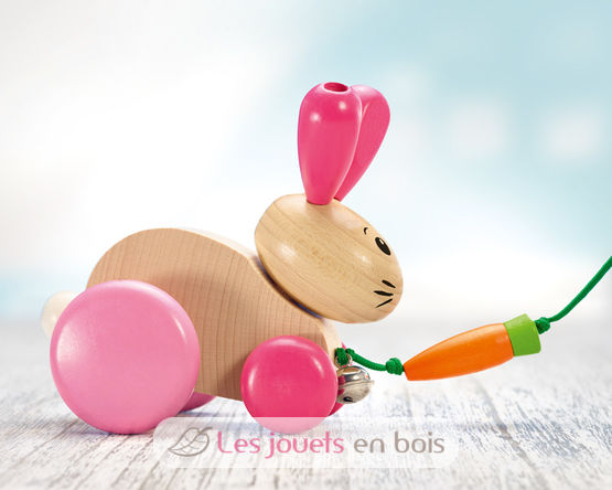 Hanna Hoppel lapin en bois à tirer SE62931 Selecta 4