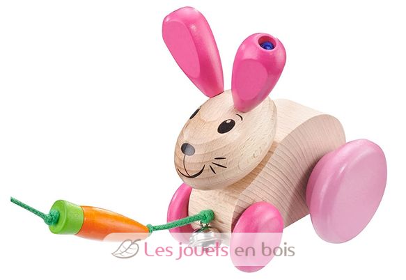 Hanna Hoppel lapin en bois à tirer SE62931 Selecta 1