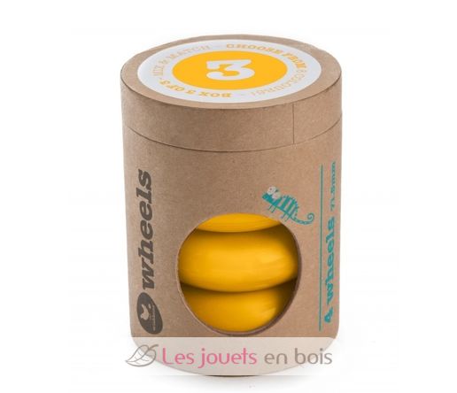 Mini Flip - Set de 4 roues - Jaune WBD-5133 Wishbone Design Studio 1