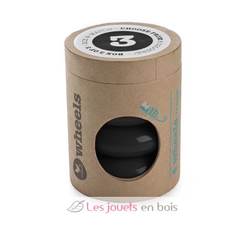 Mini Flip - Set de 4 roues - Noir WBD-5136 Wishbone Design Studio 1