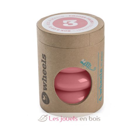 Mini Flip - Set de 4 roues - Rose WBD-5137 Wishbone Design Studio 1