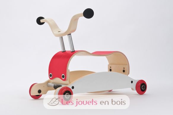 Mini Flip - Set de 4 roues - Rouge WBD-5131 Wishbone Design Studio 3