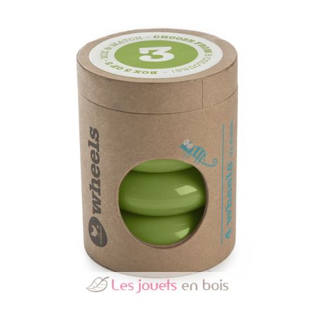 Mini Flip - Set de 4 roues - Vert WBD-5132 Wishbone Design Studio 1