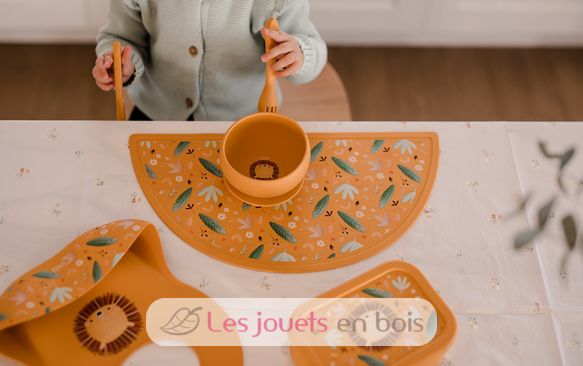 Set de table en silicone Gnawy le paresseux SJ-SI1006 Sassi Junior 3
