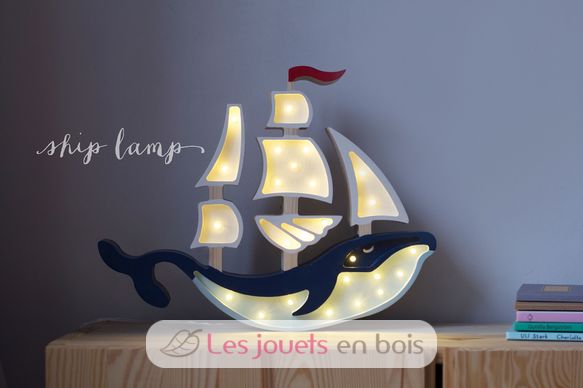 Lampe Veilleuse Navire bleu navy LL029-360 Little Lights 2