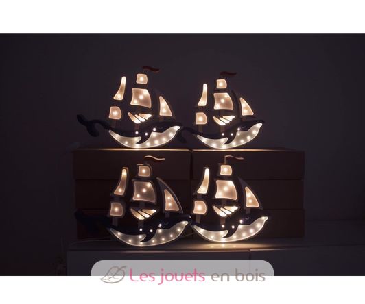 Lampe Veilleuse Navire bleu navy LL029-360 Little Lights 10