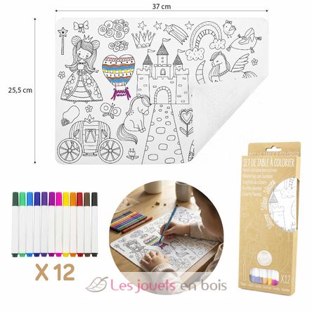 Set de table à colorier Princesses UL7144 Ulysse 3