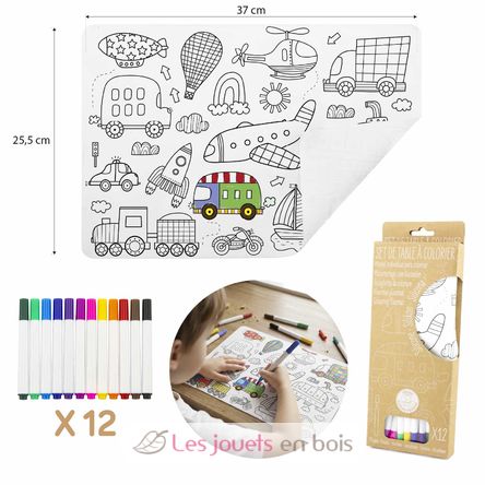 Set de table à colorier Véhicules UL7143 Ulysse 3