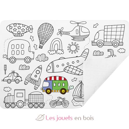 Set de table à colorier Véhicules UL7143 Ulysse 1
