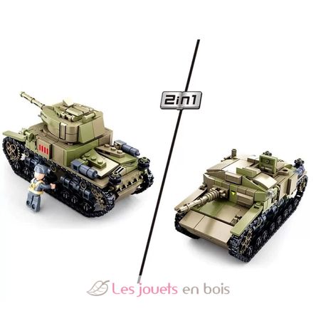 Army WWII - Char d'assaut italien 2 en 1 SL-M38-B0711 Sluban 3