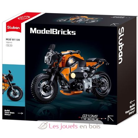 Model Bricks - Moto orange SL-M38-B1130 Sluban 1