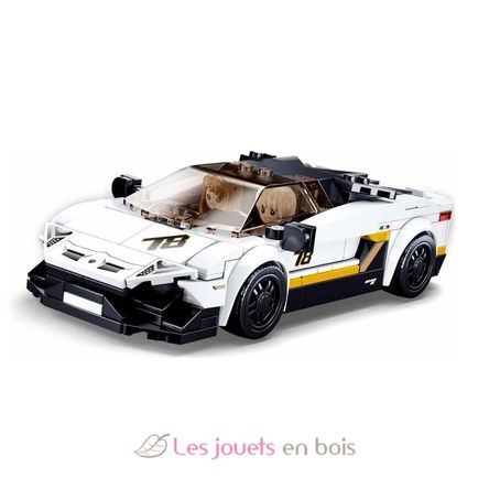 Model Bricks - Super voiture italienne blanche SL-M38-B0957 Sluban 2