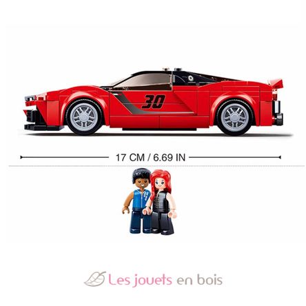 Model Bricks - Super voiture italienne rouge SL-M38-B0955 Sluban 5