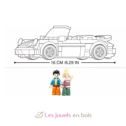 Model Bricks - Voiture de sport allemande jaune SL-M38-B1097 Sluban 5