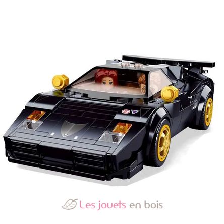 Model Bricks - Voiture de sport italienne noire SL-M38-B1098 Sluban 2